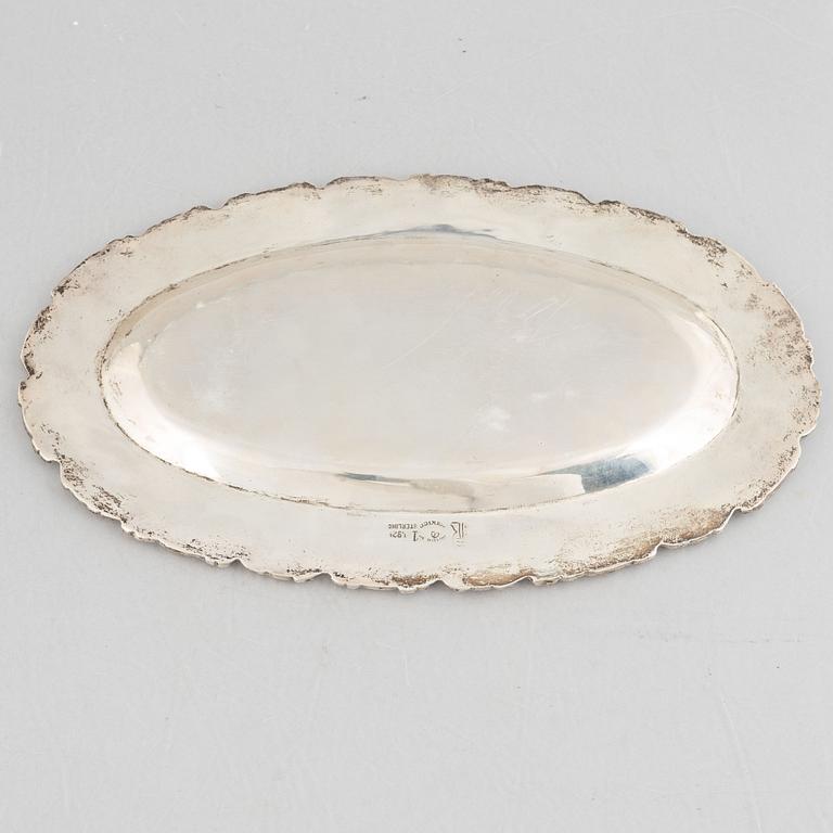 Juveto Lopex Reyes, a sterling silver sugar bowl, creamer and tray, Mexico City, Mexico, mid20th century.