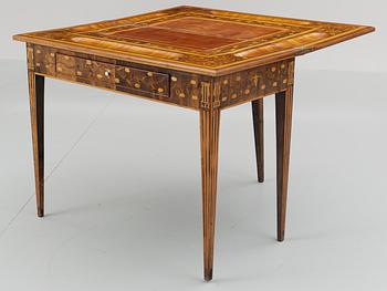 A Russian late 18th century card table.