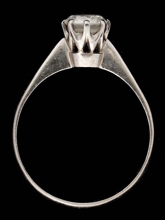 RING, med briljantslipad diamant, 0.75 ct.