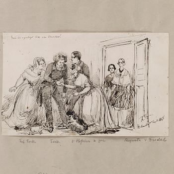 Fritz von Dardel · FRITZ VON DARDEL, teckning, monogramsignerad, daterad Halmstad sept 1845.