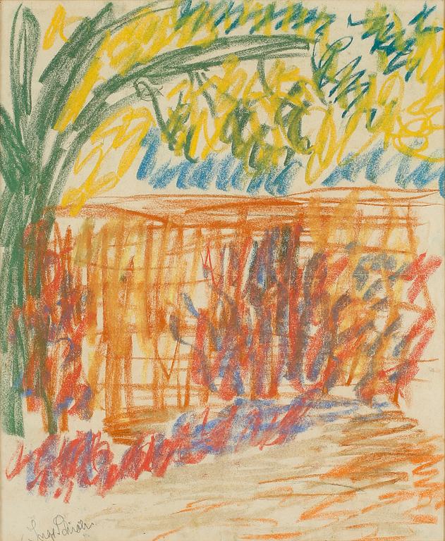 INGE SCHIÖLER, pastel, signed.