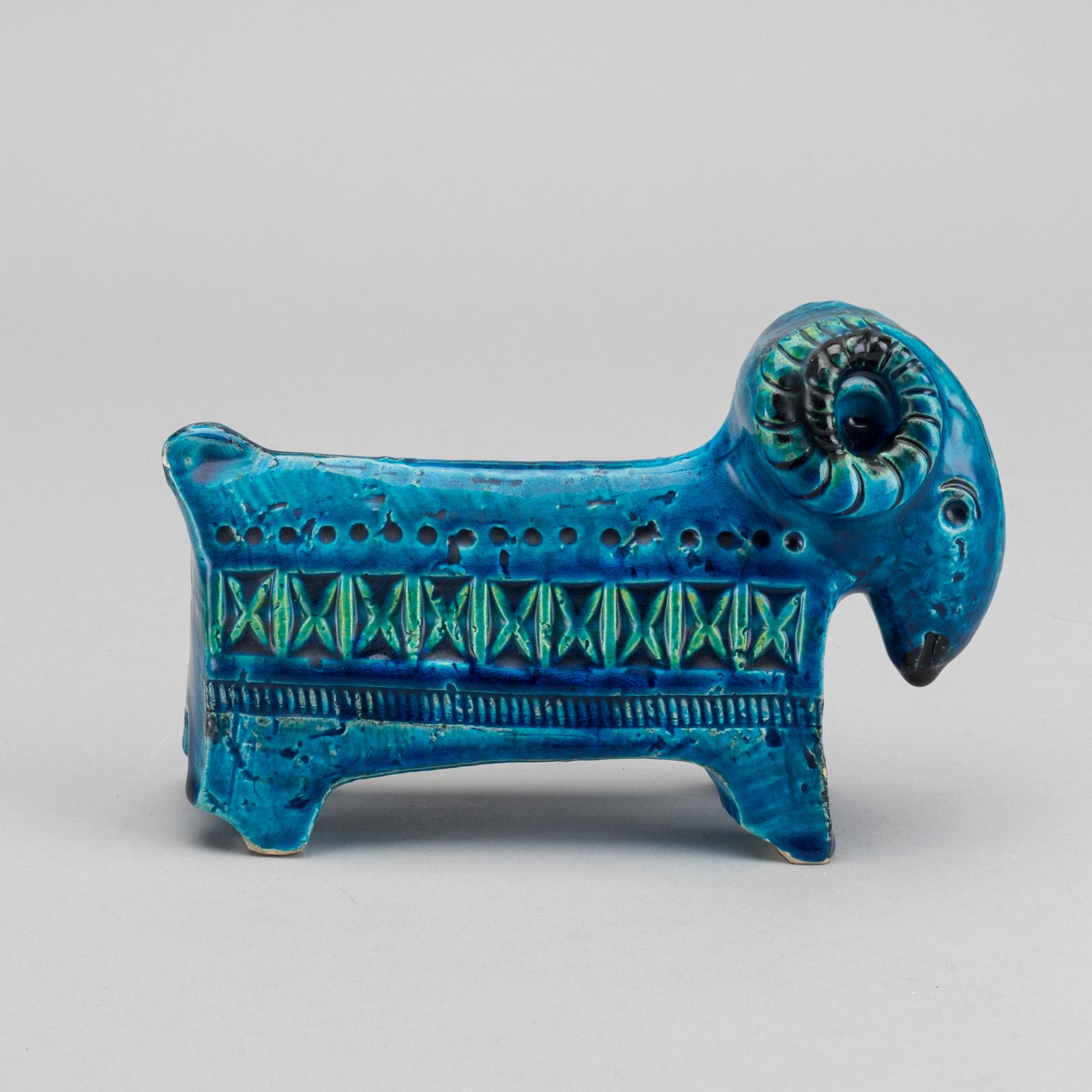 BITOSSI, 4 st, keramik, "Rimini Blue", Aldo Londi, Bitossi, 1900-talets andra hälft.