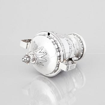 Lars Boye, sockerskål med lock, silver, Stockholm 1780. Gustaviansk.