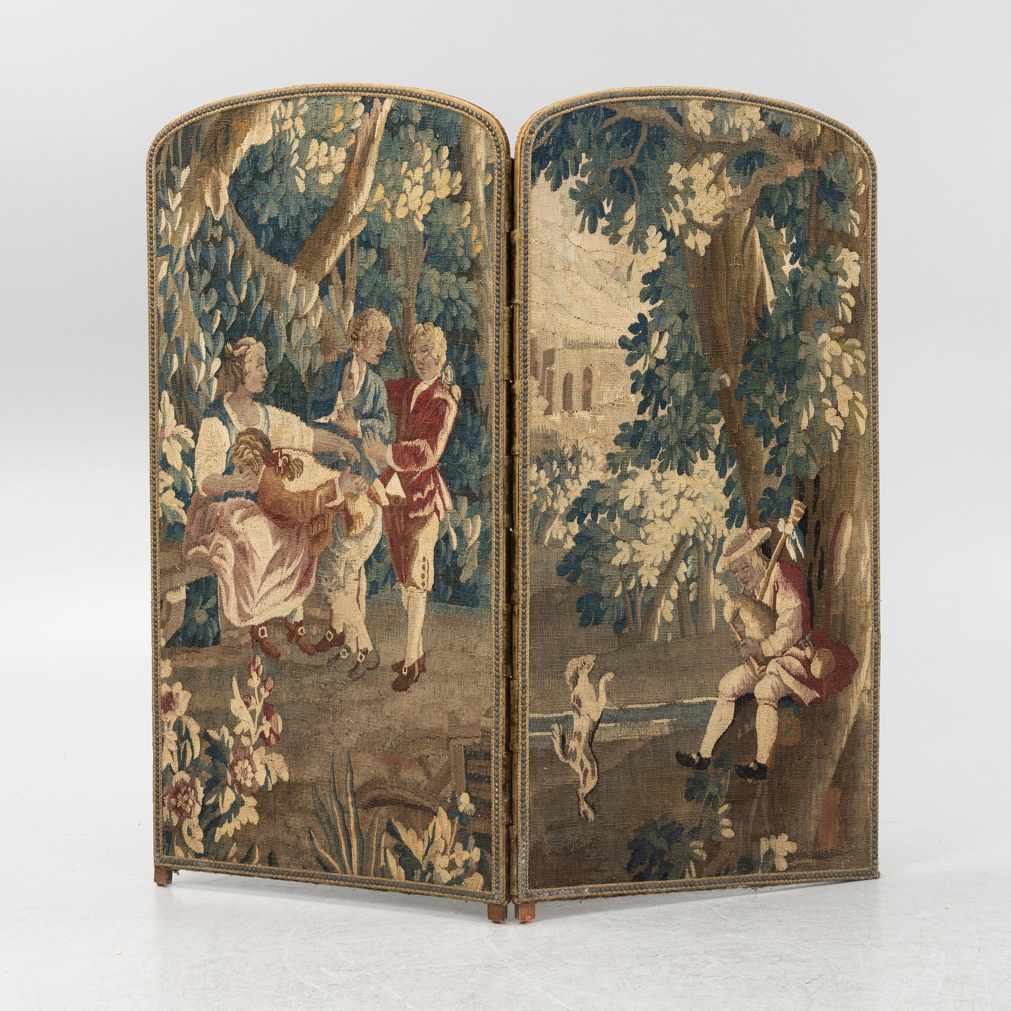 Two fragments of a tapestry, Flanders, 18th Century.