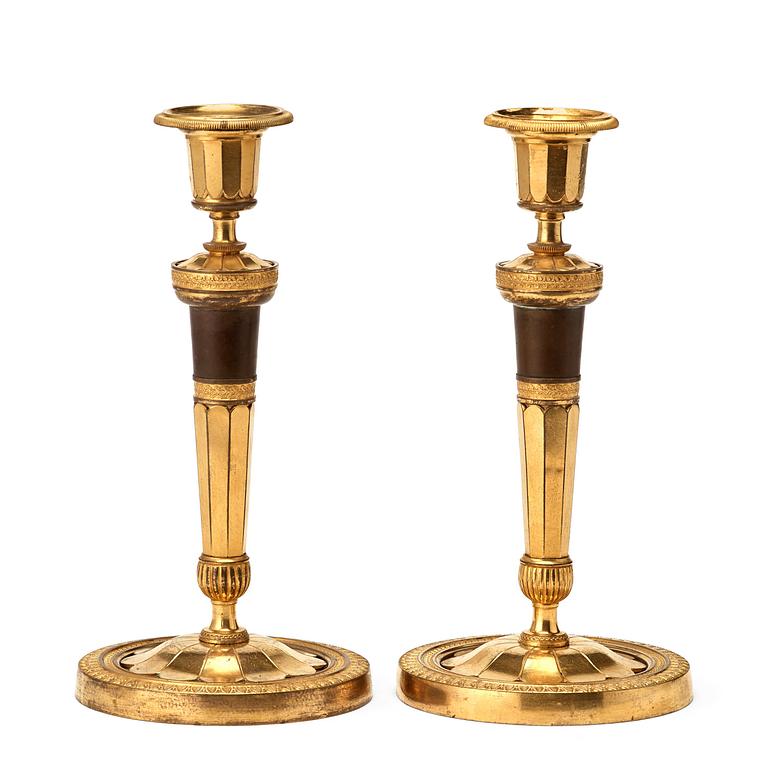 A French Empire early 19th century candlesticks.