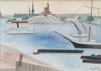Einar Jolin, Vy mot Kastellholmen, Stockholm.