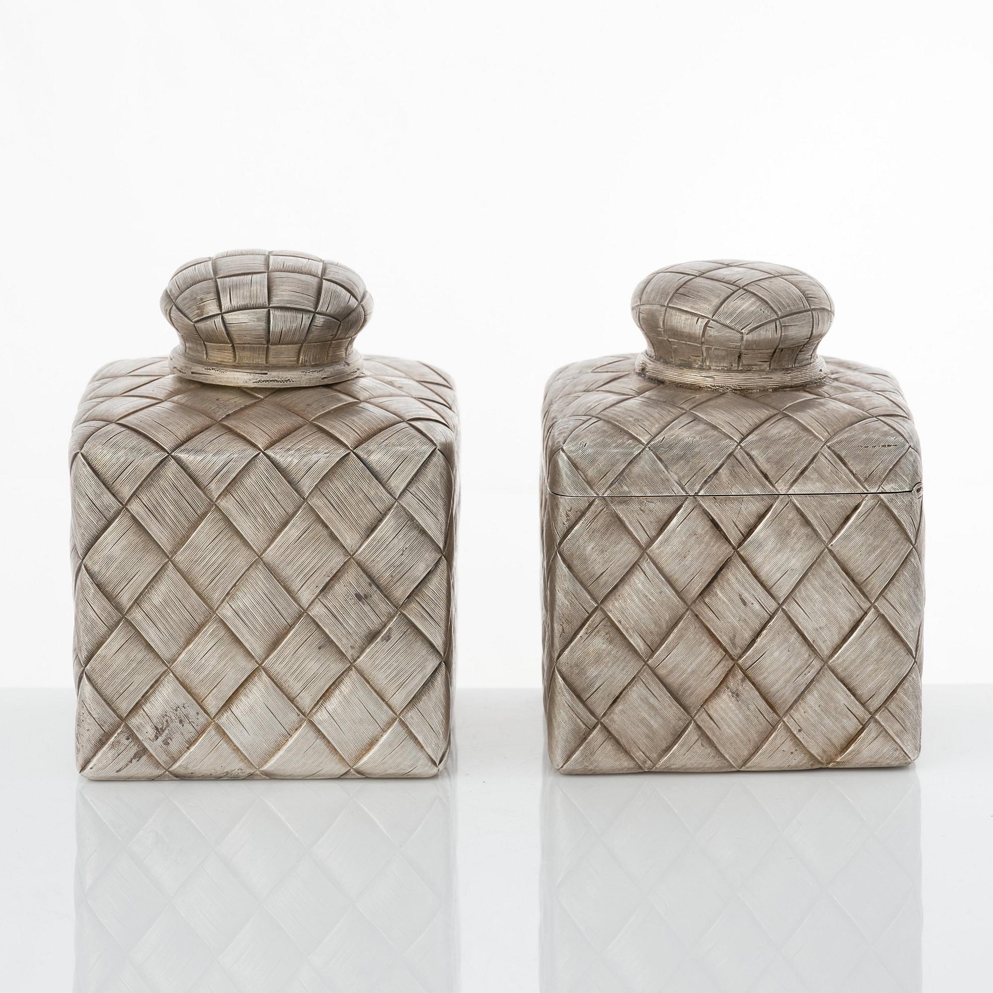 Teservis, trompe l'oeil, 8 delar, silver, av Vasiliy Ivanov, S:t Petersburg 1895.