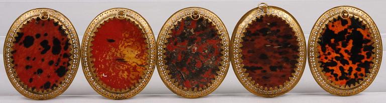 MINIATYRMÅLNINGAR, 5 st, 1900-tal.