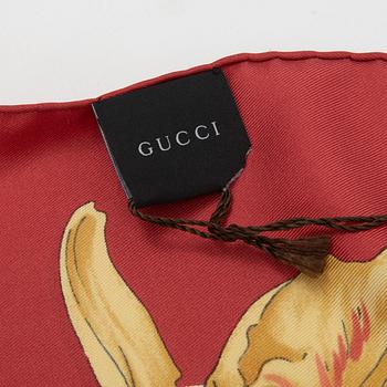 Gucci, a twill silk scarf.