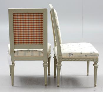 STOLAR, ett par, gustavianska, 1700-talets slut.