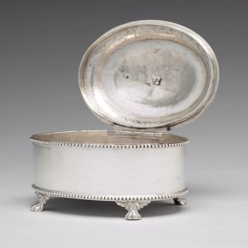 Petter Eneroth, sockerskrin, silver, Stockholm 1789. Gustavianskt.