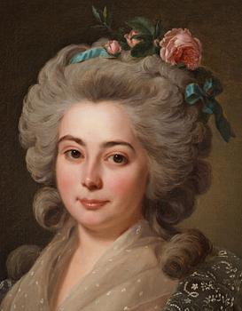 Alexander Roslin, Unknown lady in a blue dress.