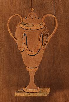 SKRIVBORD MED UPPSATS, av Fredrich Iwersson (mästare i Stockholm 1780-1801), ej signerat.