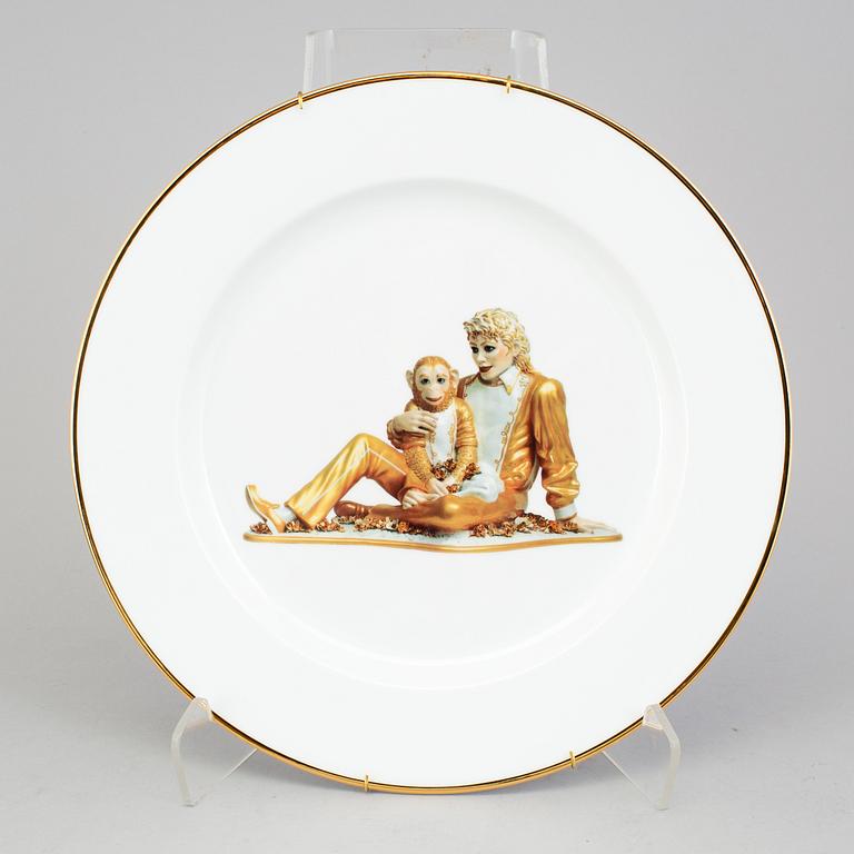 JEFF KOONS, a porcelain plate "Michael Jackson and bubbles" for Bernardaud 2013.