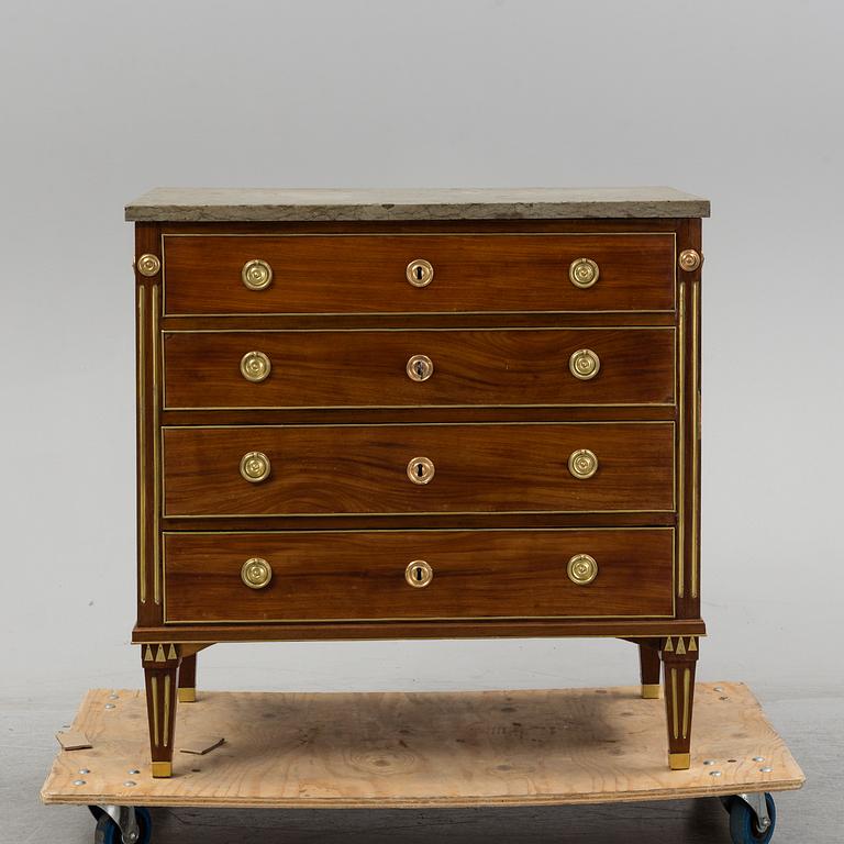 A late Gustavian late 18th century writing commode.