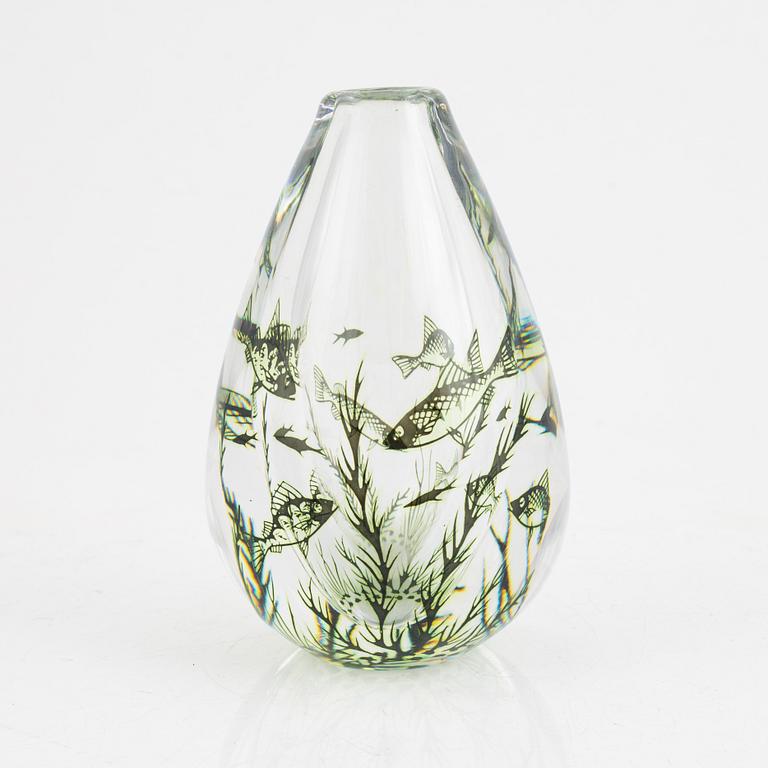 Edward Hald, vas, glas, "Fiskgraal", Orrefors.