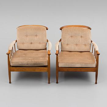 KERSTIN HÖRLIN-HOLMQUIST, fåtöljer, ett par, "Skrindan", OPE, 1900-talets andra hälft.