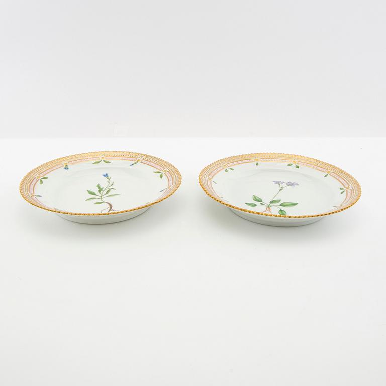 Plates 2 pcs "Flora Danica" Royal Copenhagen Denmark 1962-1963 porcelain.
