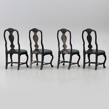 Four chairs, second half of the 18th century, Rococo.