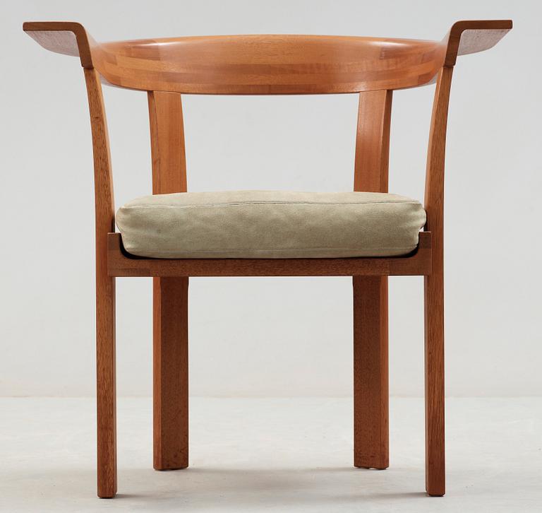 A HI-gruppen mahogany armchair, Stockholm 1974.