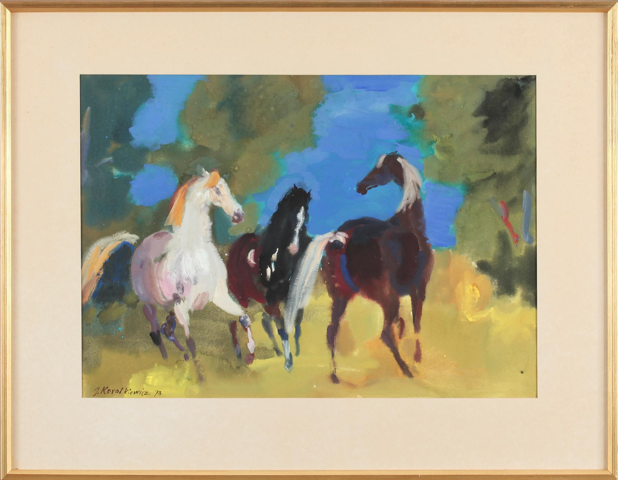 JOZEF KOROLKIEWICZ, gouache, sign o dat -73.