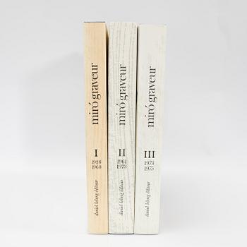 Böcker, 3, st, "Miró graveur", Daniel Lelong Editeur, 1928-75.