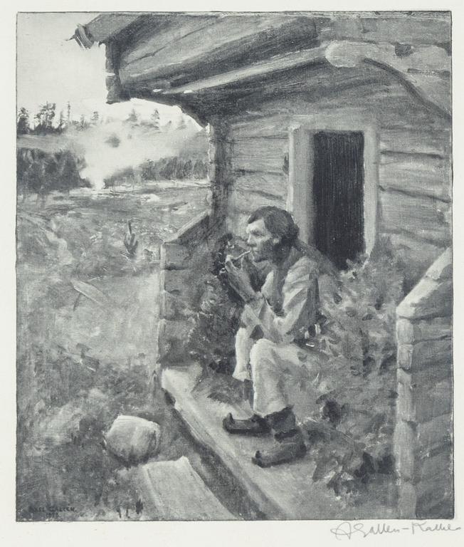 Akseli Gallen-Kallela, heliogravure, signed.