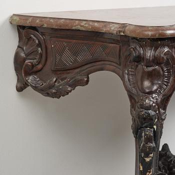 A rococo console table by A. Flodin (master in Stockholm 1758-74).