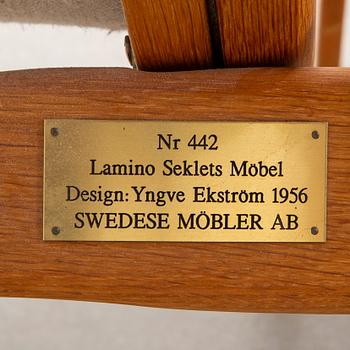 Yngve Ekström, armchair and footstool "Lamino", anniversary edition, Swedese.
