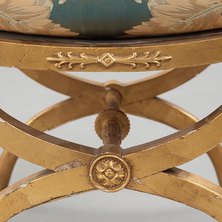 A pair of late Gustavian early 19th century stools.