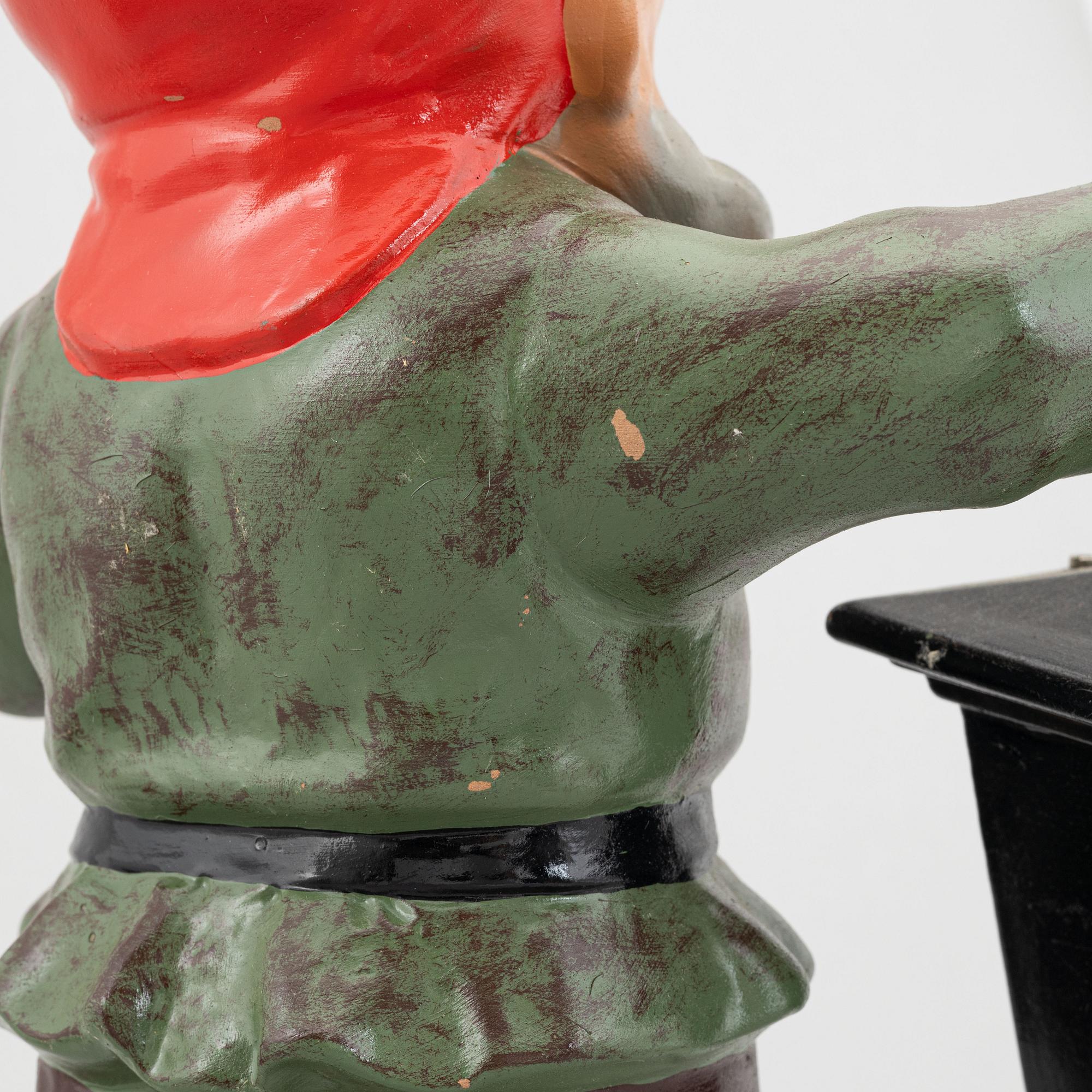 Figure with lighting in the shape of a gnome, probably Heissner, West Germany, second half of the 20th Century.