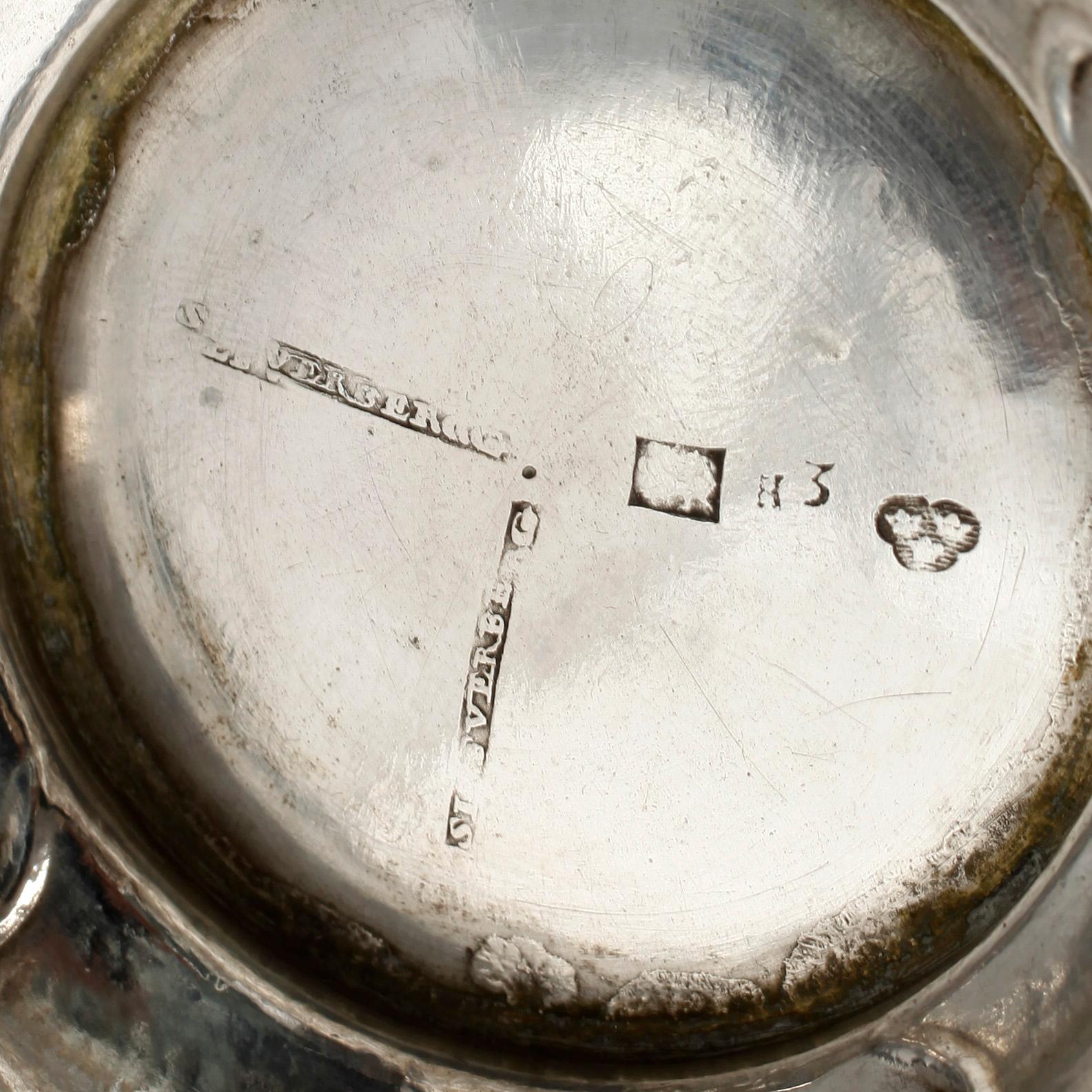 BÄGARE, silver, troligtvis Andreas Silfverberg, Ystad, 1814. Vikt ca 210 gram.