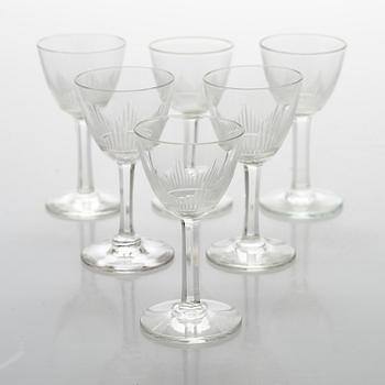 GLASSERVIS, ca 18 st, kristall, "Marjatta", Iittala 1940-tal.