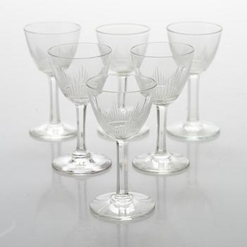 A 18-piece "Marjatta" glassware set, clear crystal, Iittala 1940s.