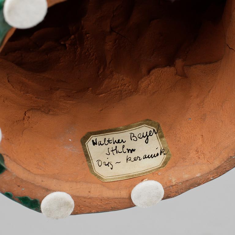 SKULPTUR, keramik, Walter Beyer, monogramsignerad, daterad -37.