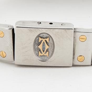 CARTIER, Santos, armbandsur, 24 x 23 (35) mm.