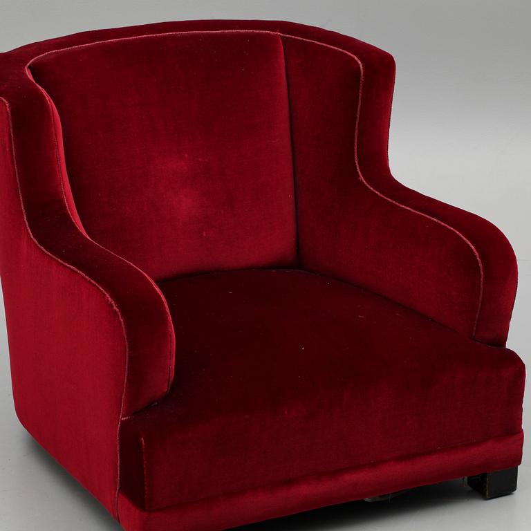 FÅTÖLJ, "Loveseat", funkis, 1930/40-tal.