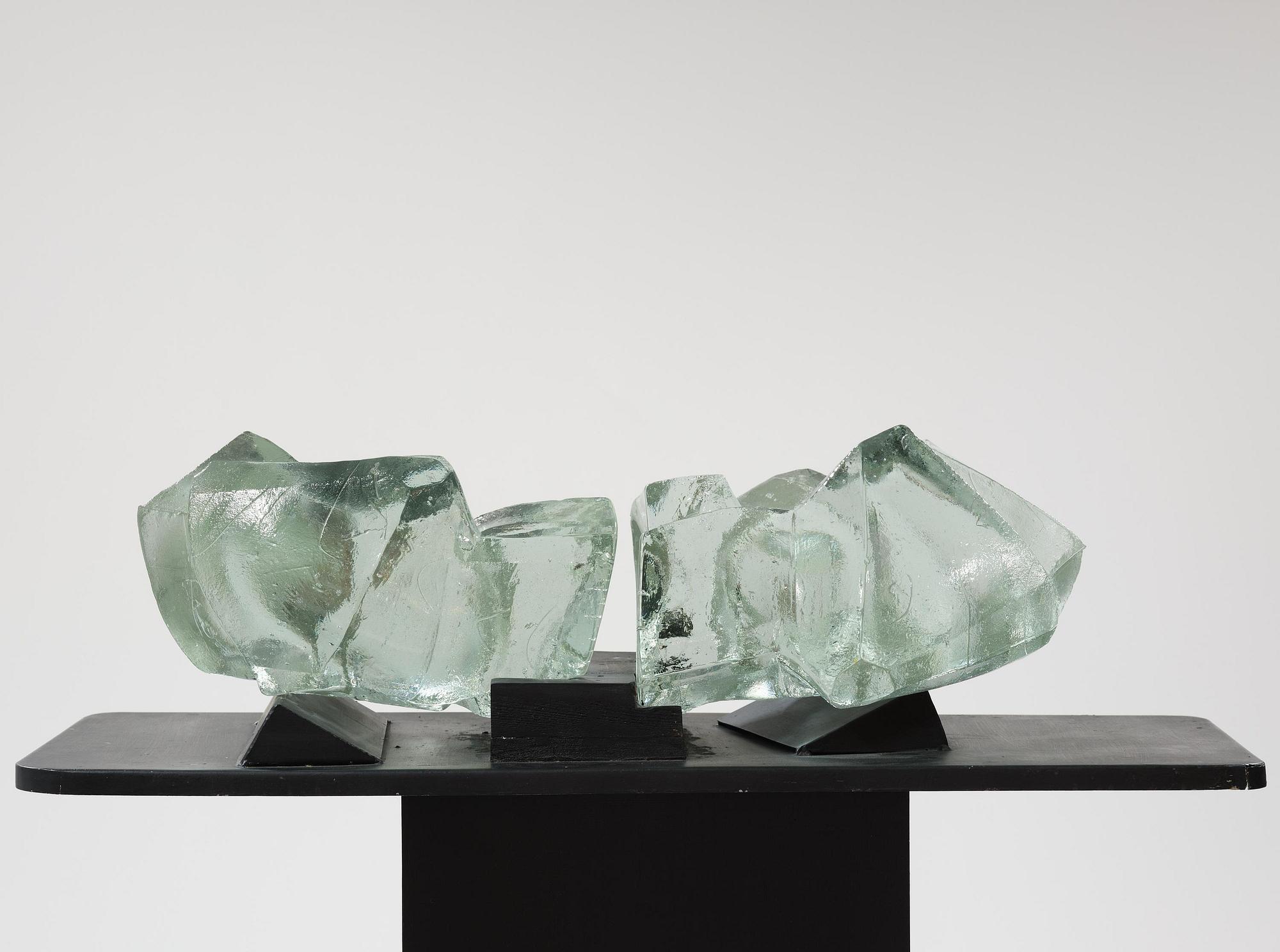 Edvin Öhrström, a cast glass sculpture, Lindshammar Glassworks.