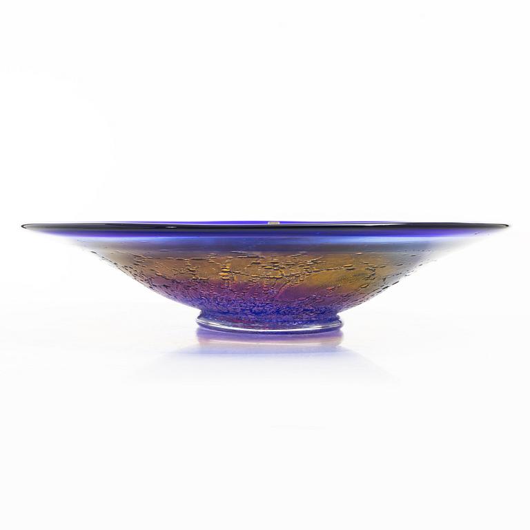 Ann Wärff, Plate, glass, Kosta Boda, signed.