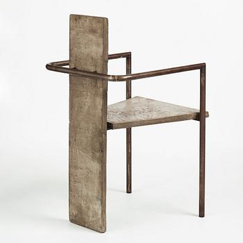 Jonas Bohlin, a "Concrete" armchair, Källemo, Värnamo, Sweden 1981.