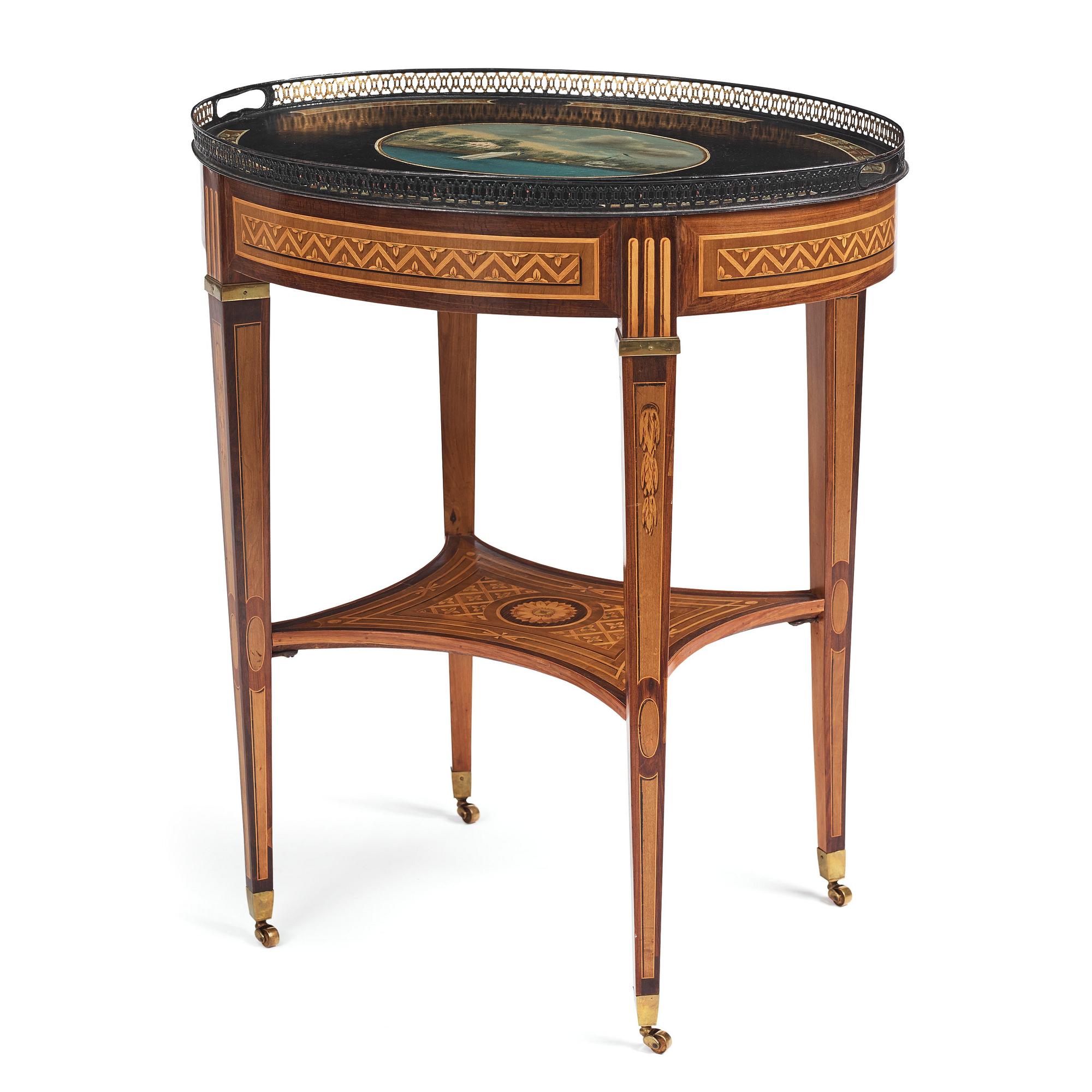 A Gustavian Tea table, by Georg Haupt (master in Stockholm 1770-1784), not signed.
