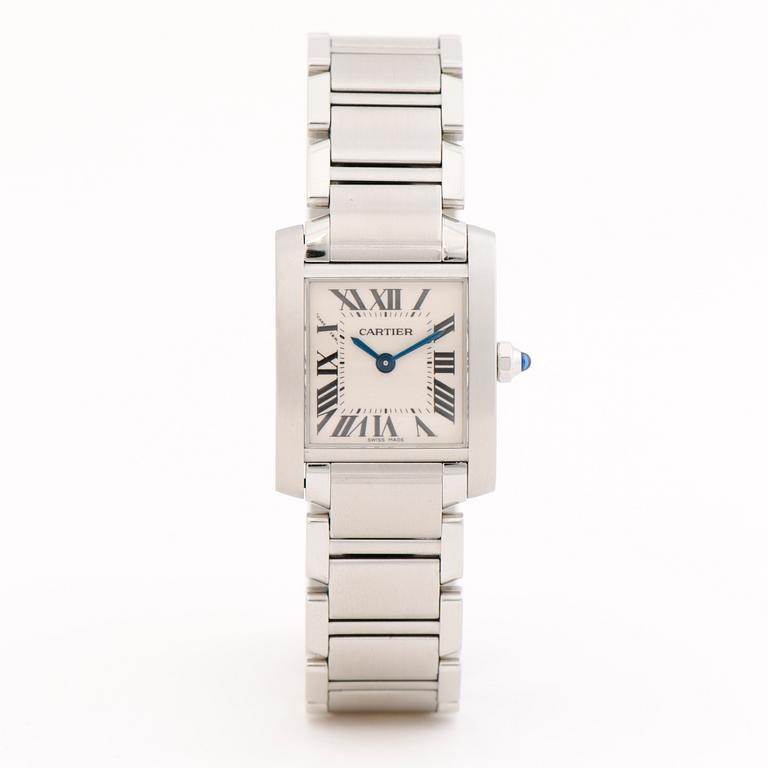 CARTIER, Tank Francaise, rannekello, 20 x 25 mm.
