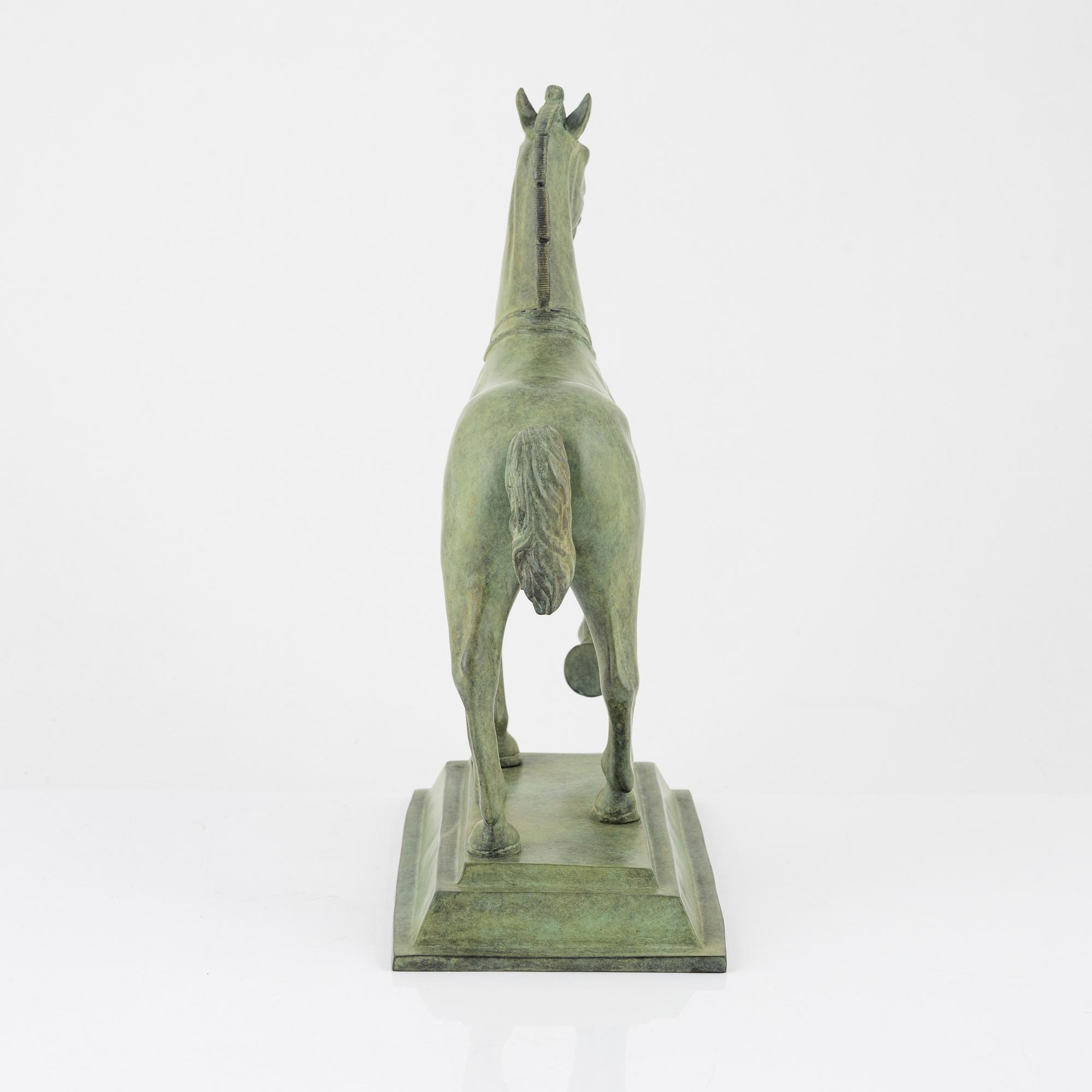 A patinated bronze sculpture after the Horses of Saint Mark.