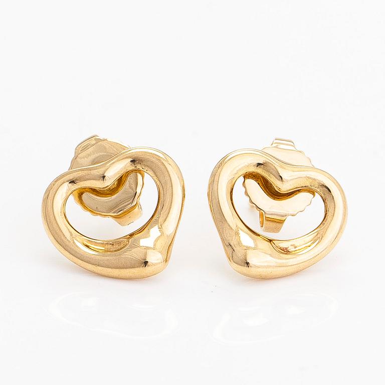 Tiffany & Co, Elsa Peretti, korvakorut, "Open Heart", 18K kultaa.