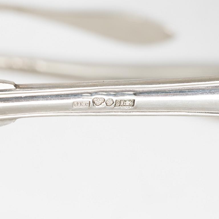 24 pieces of silver spoons, Swedish pointy model, by Otto Larsson, Landskrona, Sweden, 1925.