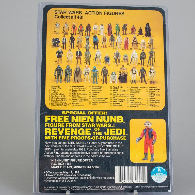 STAR WARS, Star Destroyer Commander, proof card, Revenge of the Jedi, Kenner, 1983.