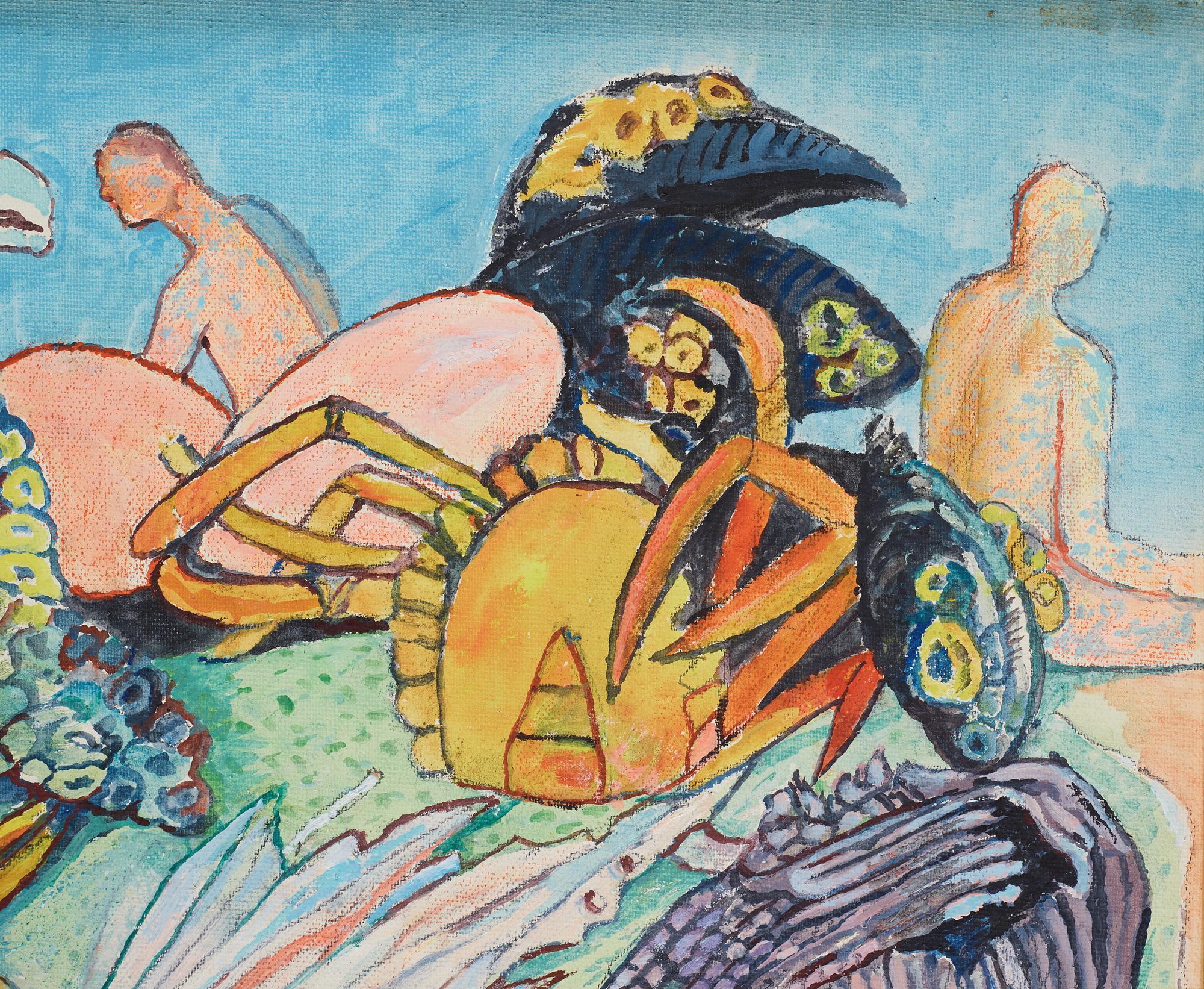 Axel Olson, oil on panel, signed and dated -85.