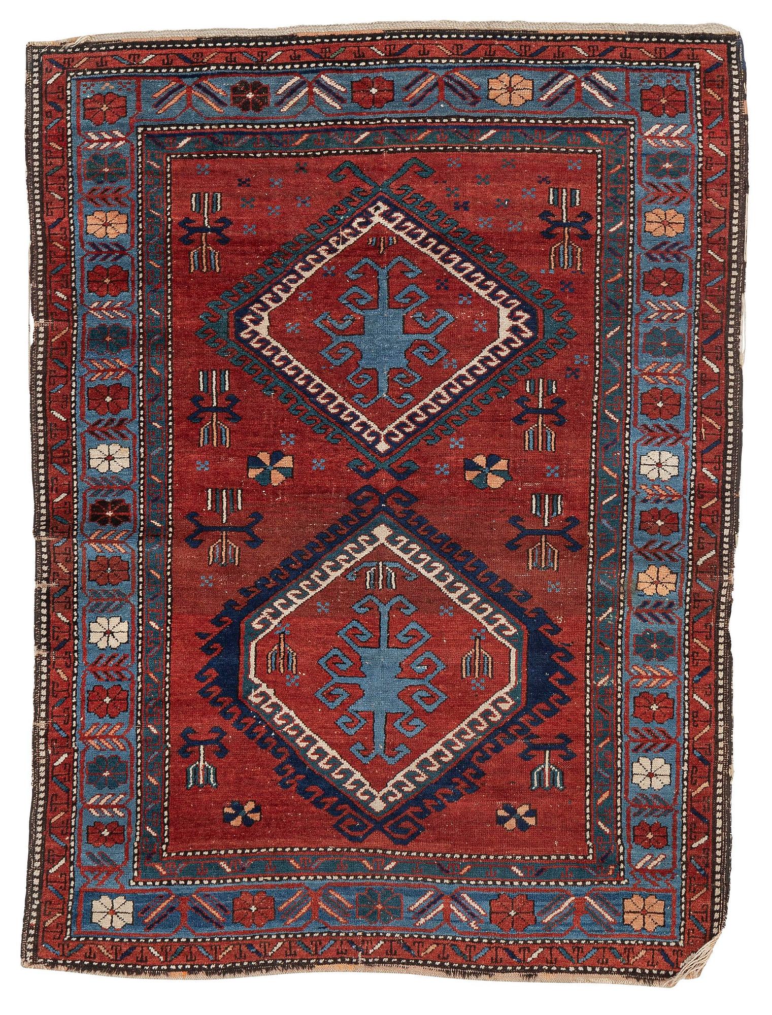 An antique Kazak rug, South Caucasus, c. 172 x 125 cm.