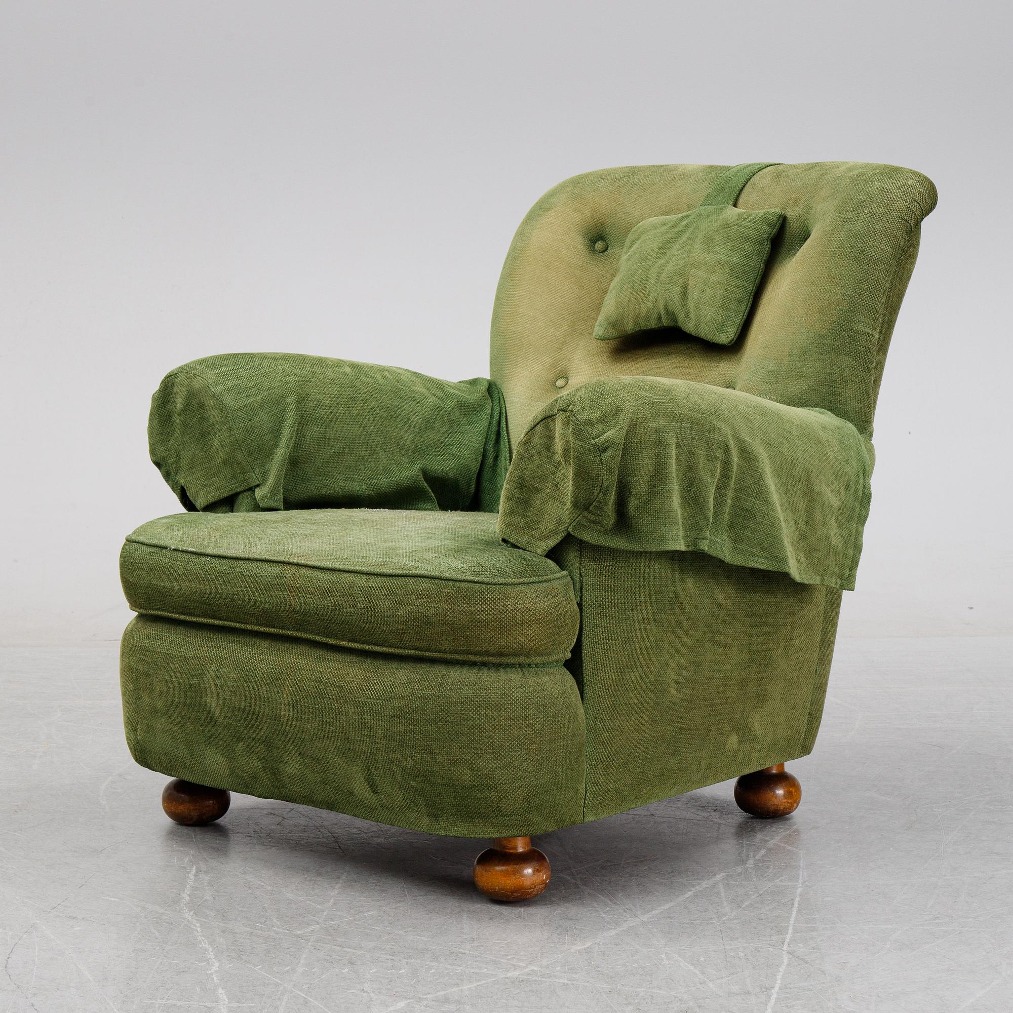 Josef Frank, fåtölj, modell 336, Firma Svenskt Tenn, modellen formgiven 1934.