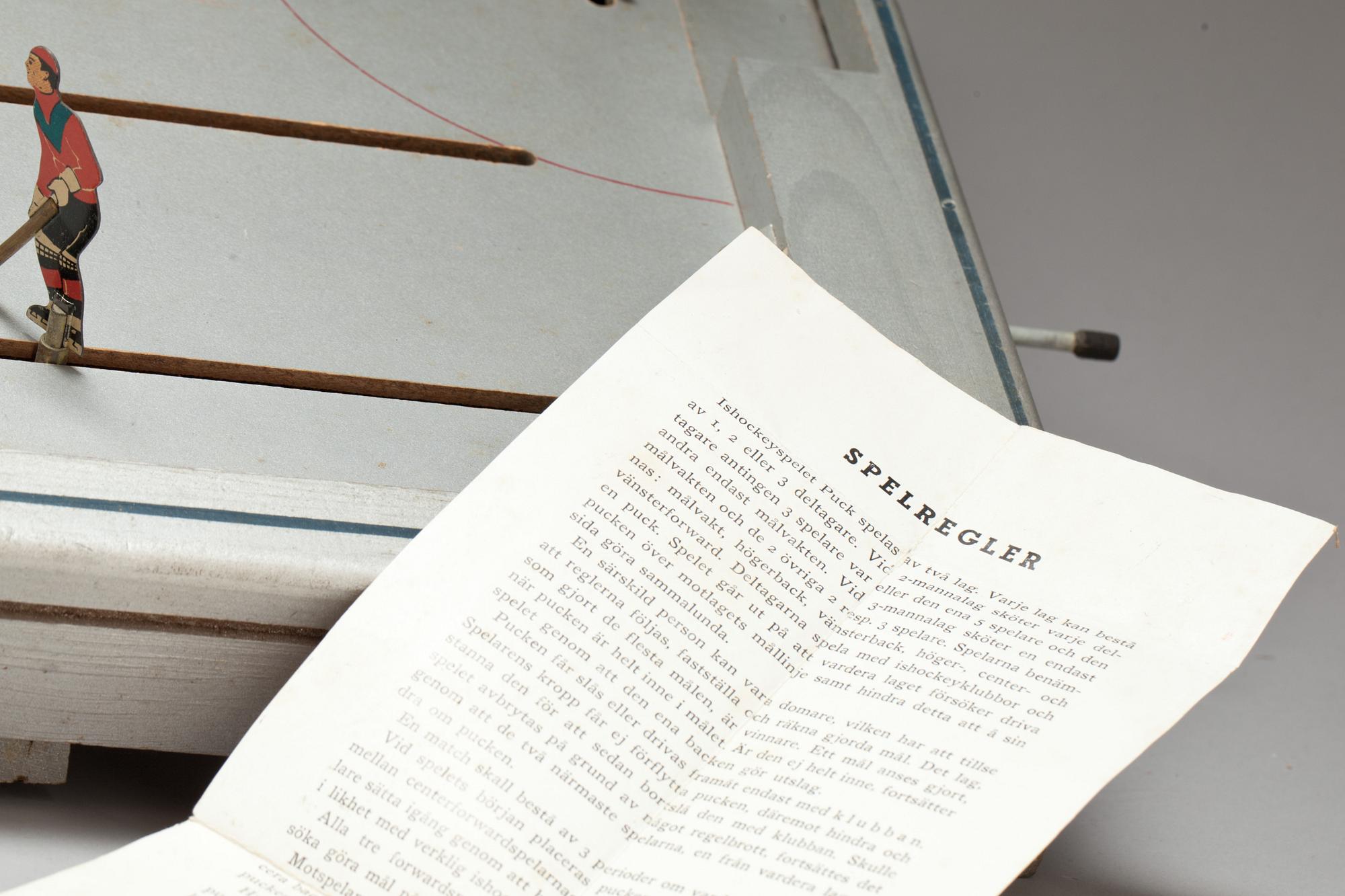 ISHOCKEYSPEL, "Puck", AB Aristospel, Stockholm, 1930/40-tal.